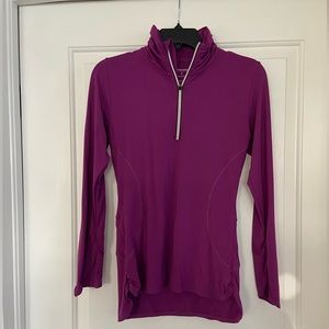 Title Nine Half-Zip Pullover - magenta, size small